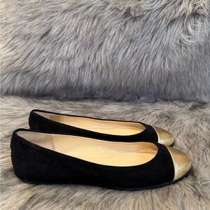 Jimmy Choo Black and Gold Flats Size 38